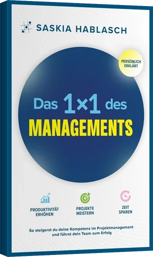 Buchcover Das 1x1 des Managements von Saskia Hablasch – veröffentlicht mit Anton Moser Autorencoaching